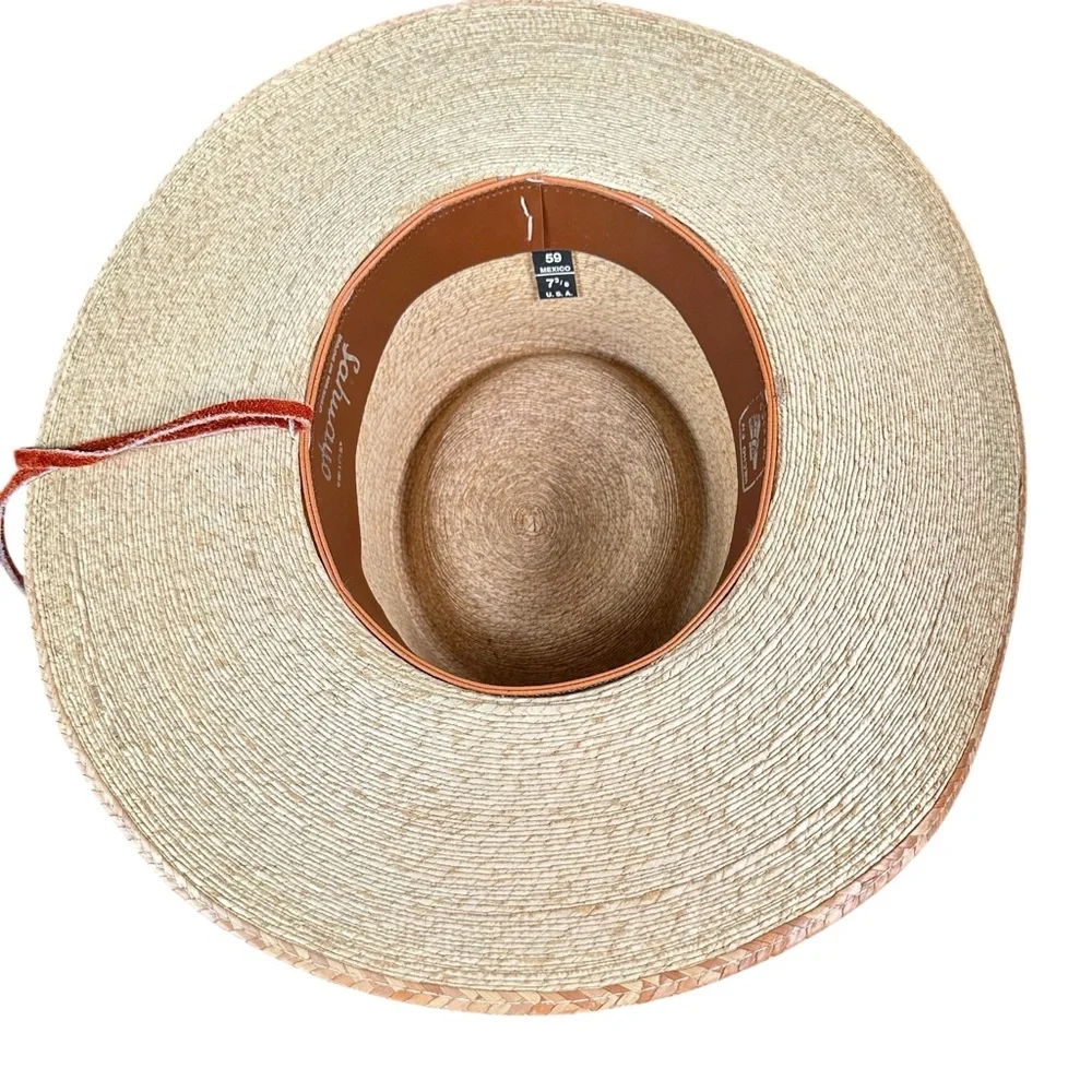 VINTAGE Hand Woven Boho Wide Brim Gaucho Sombrero Hat - Picture 7 of 10